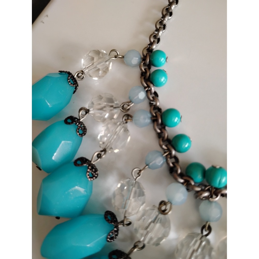 š©µVintage American Eagle Y2K Boho Retro 90s Indie Beaded Statement Necklace - Picture 3 of 6